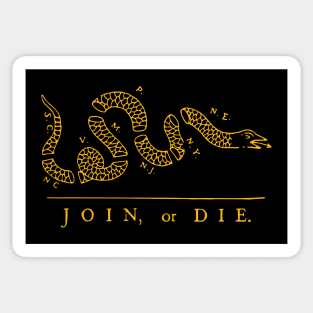 Join or Die Ben franklin Mask Sticker